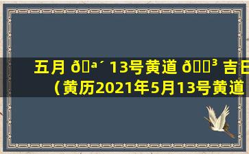 五月 🪴 13号黄道 🐳 吉日（黄历2021年5月13号黄道吉日查询）